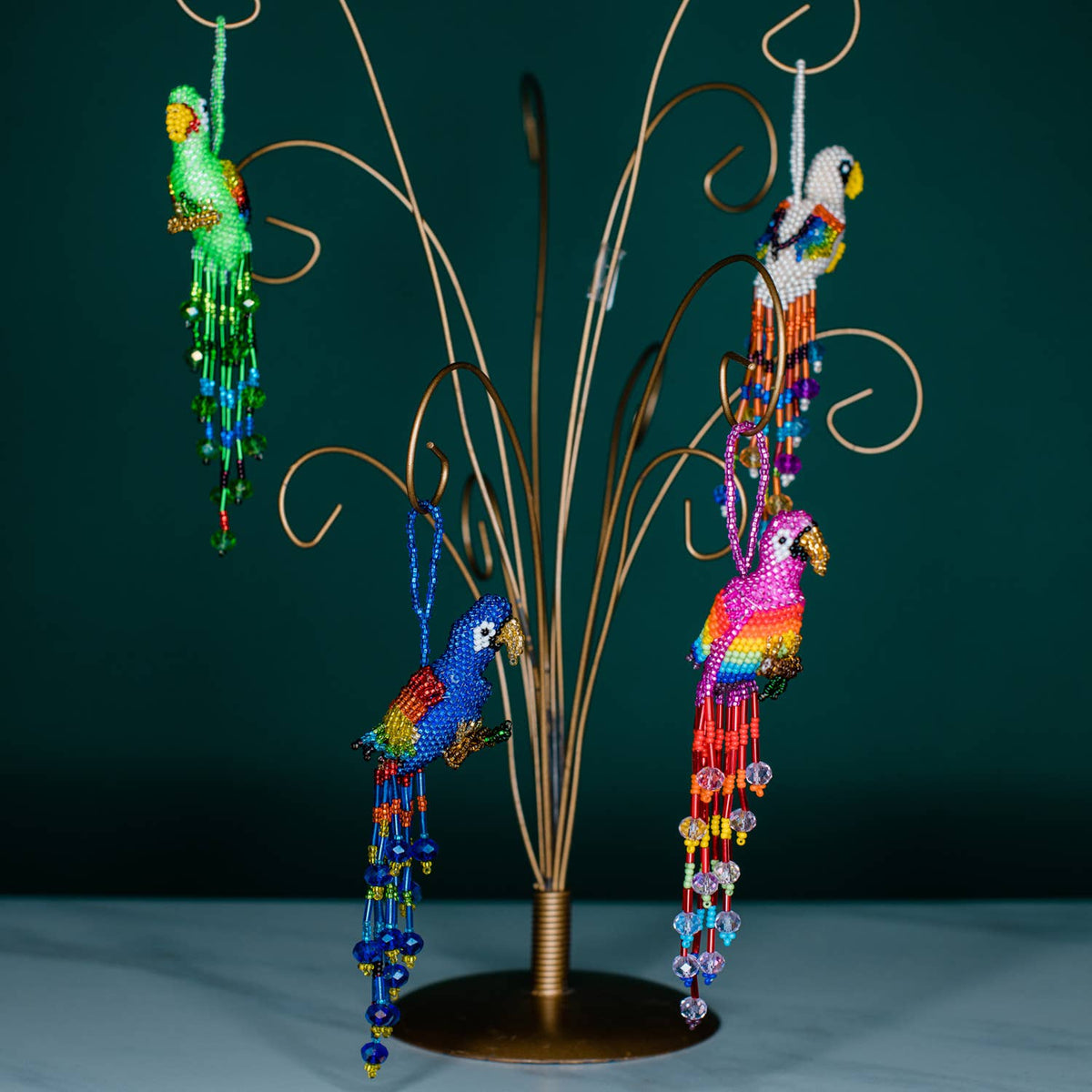 Parrot Large beaded Ornament