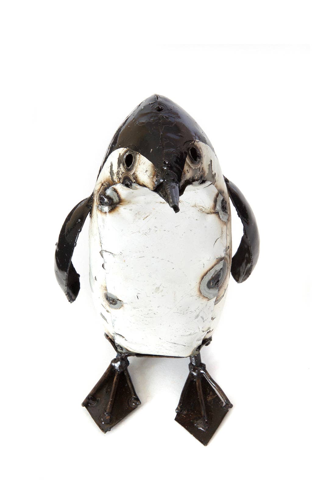 Penguin Recycled Metal Sculpture