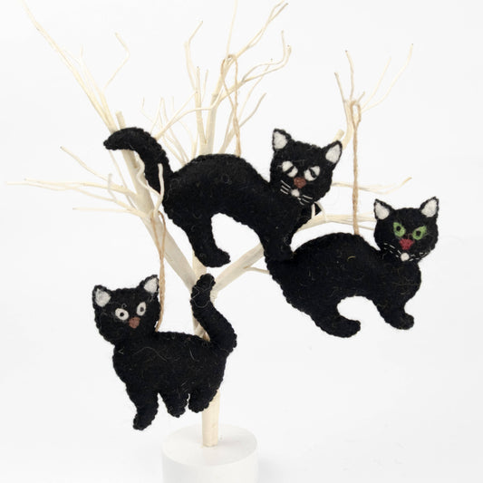 Felt Black Cat Ornament