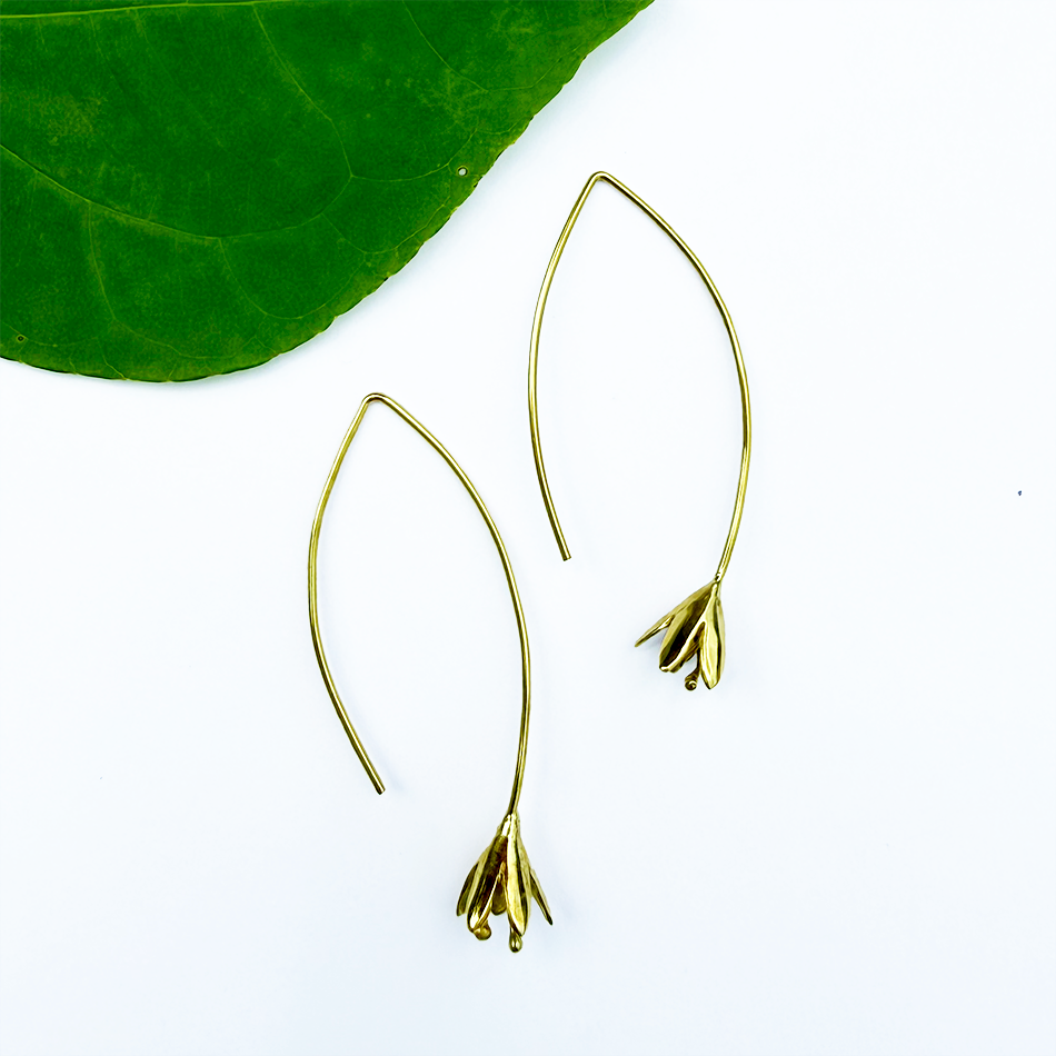 In Bloom Earrings - Brass