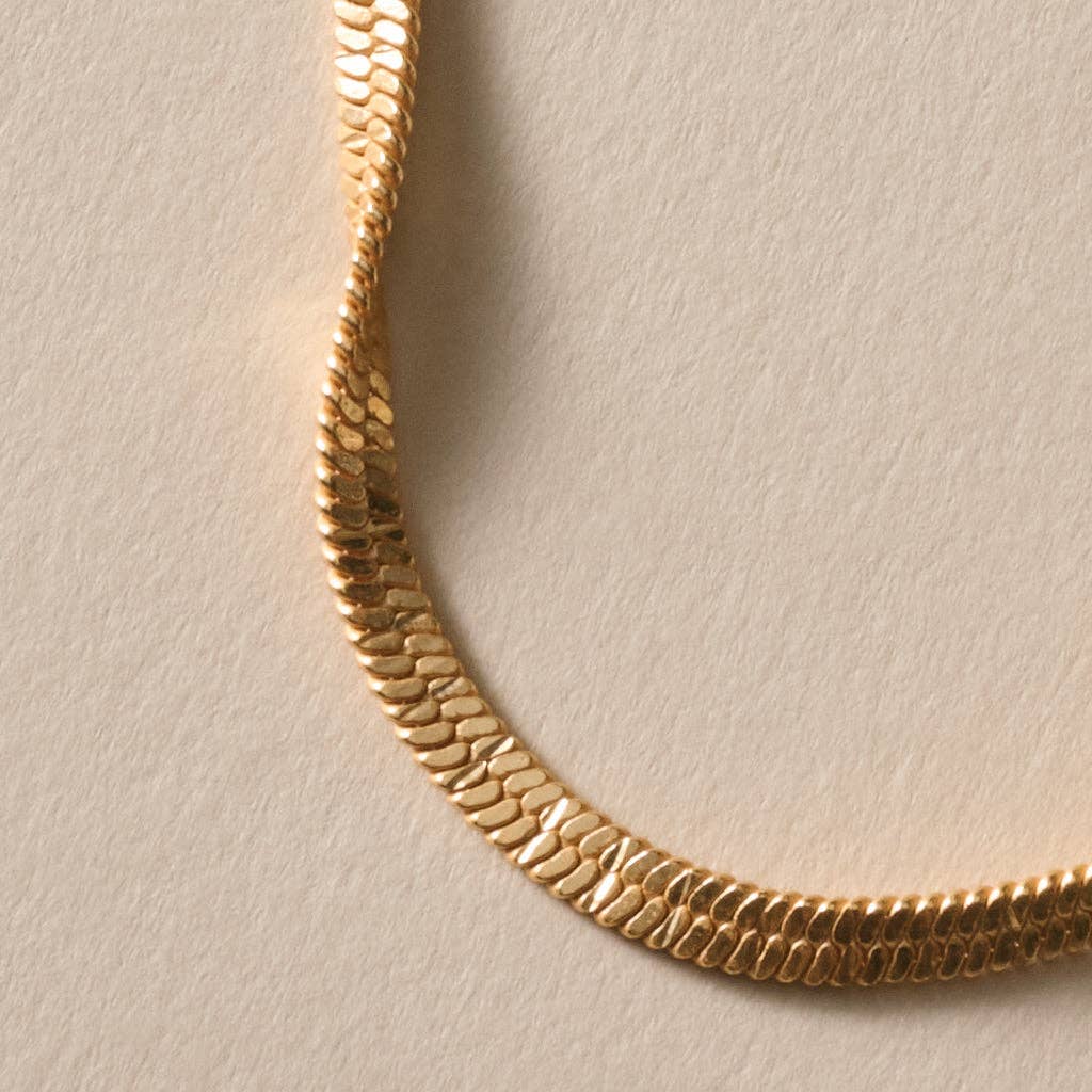 Zara Gold Tone Snake Necklace