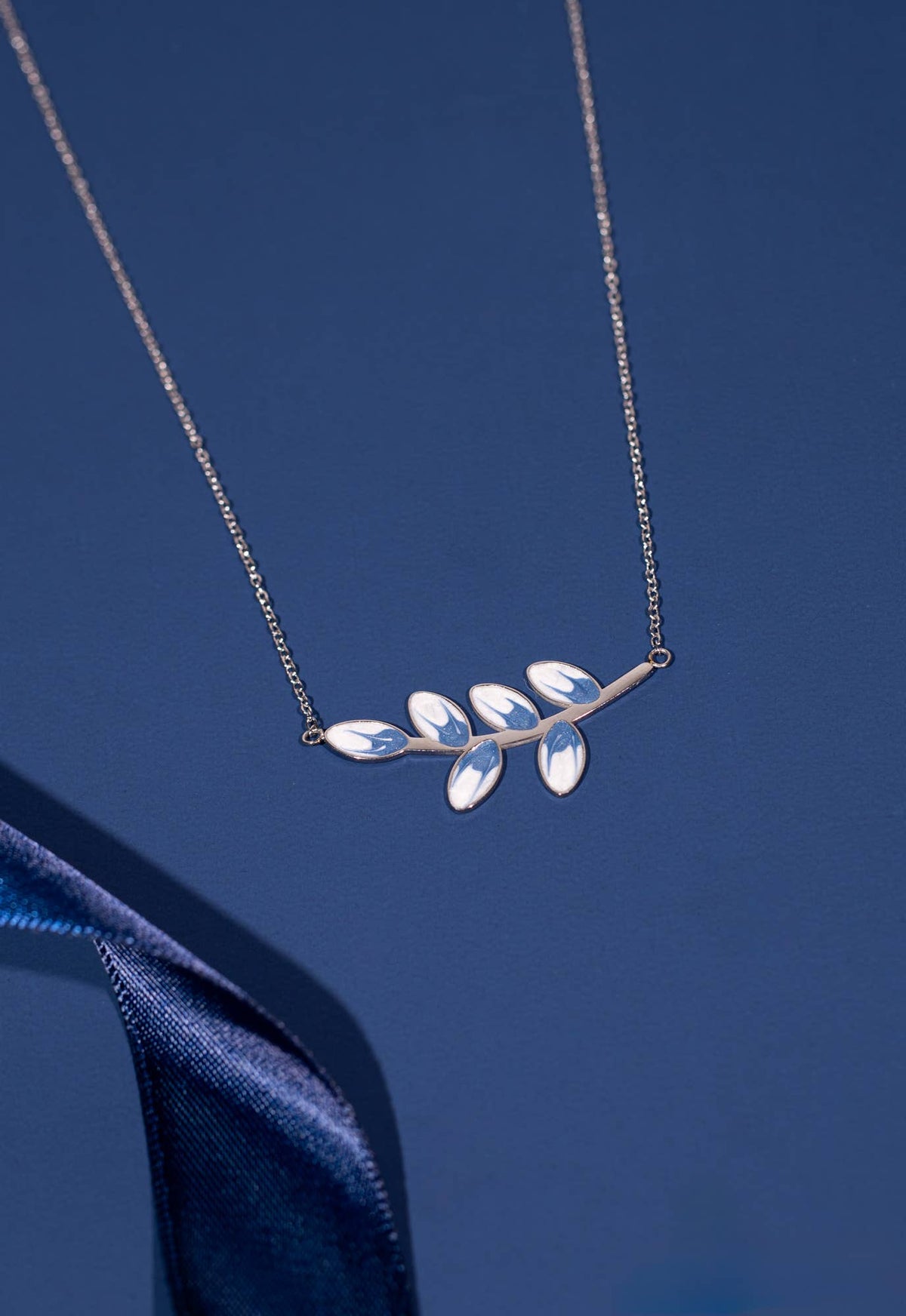 Hope Grows Necklace in Silver & Blue