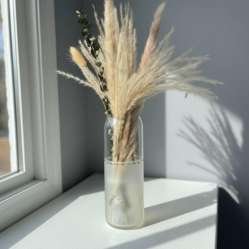 Upcycled Glass Siwa Palms Vase