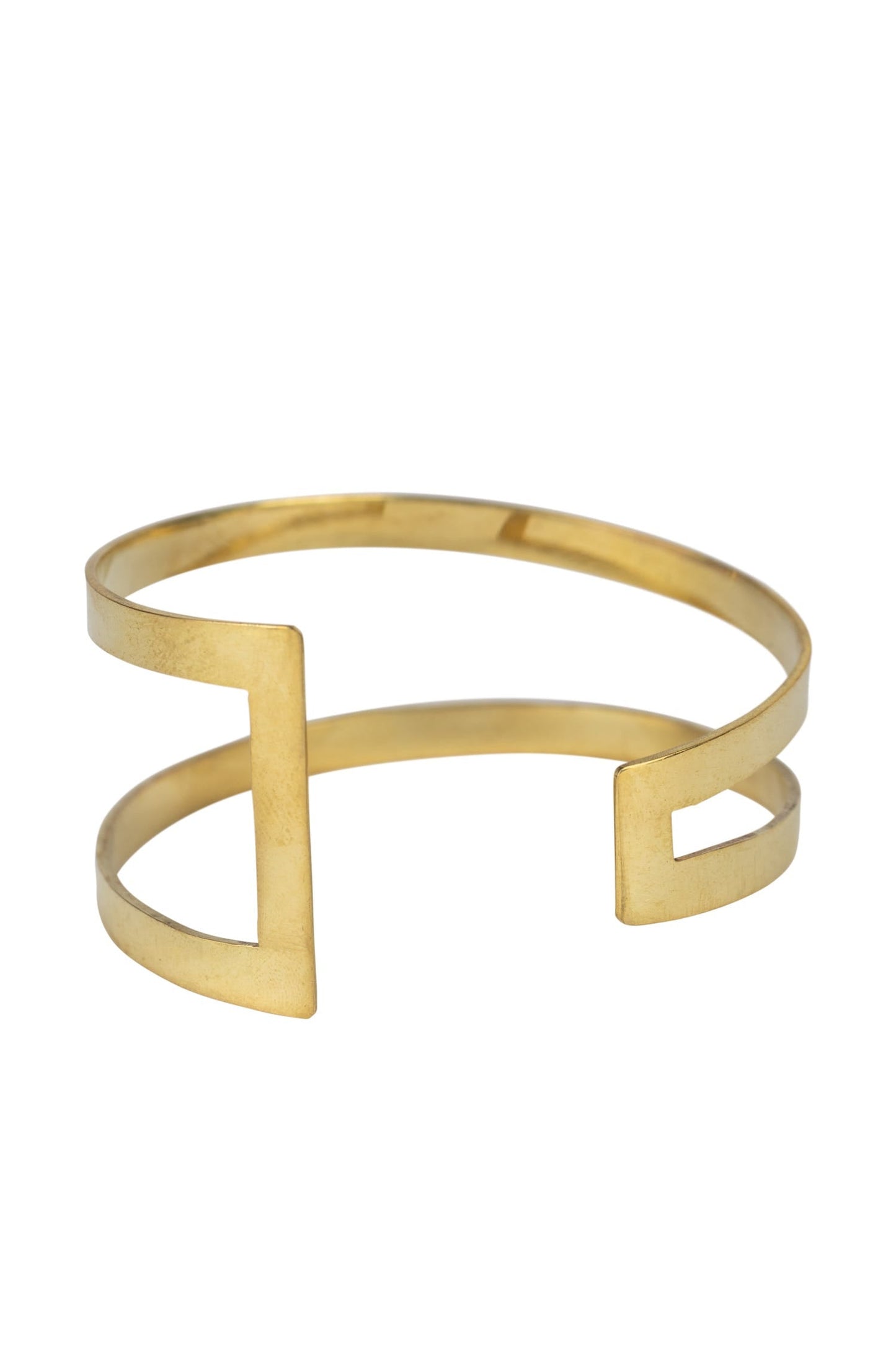 Bracelet cuff open cutout bombshell 1.25W brass