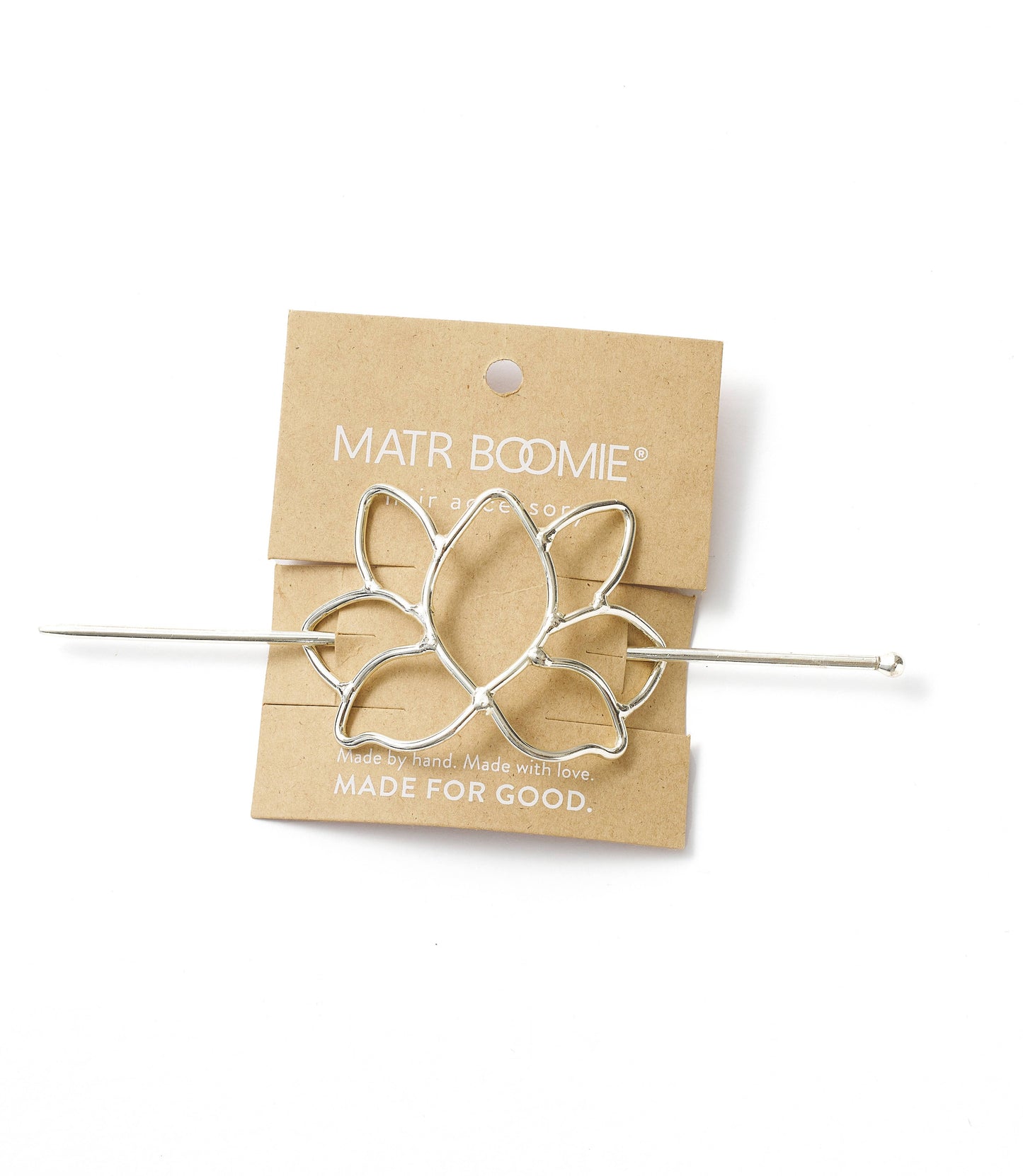 Kairavini Lotus Hair Slide - Silver