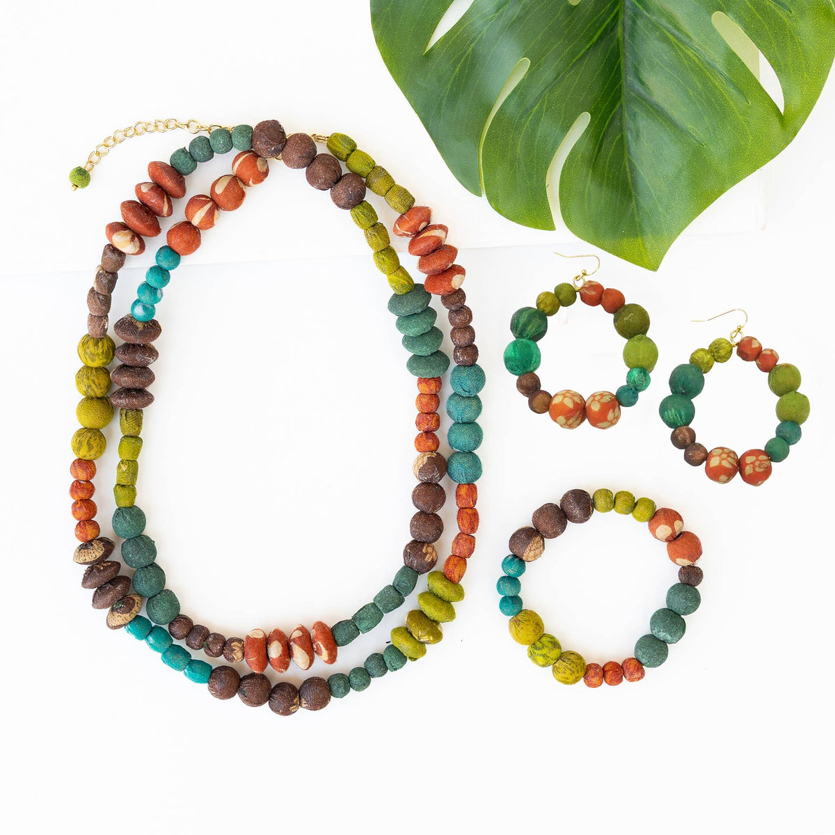 Kantha Autumnal Hoops