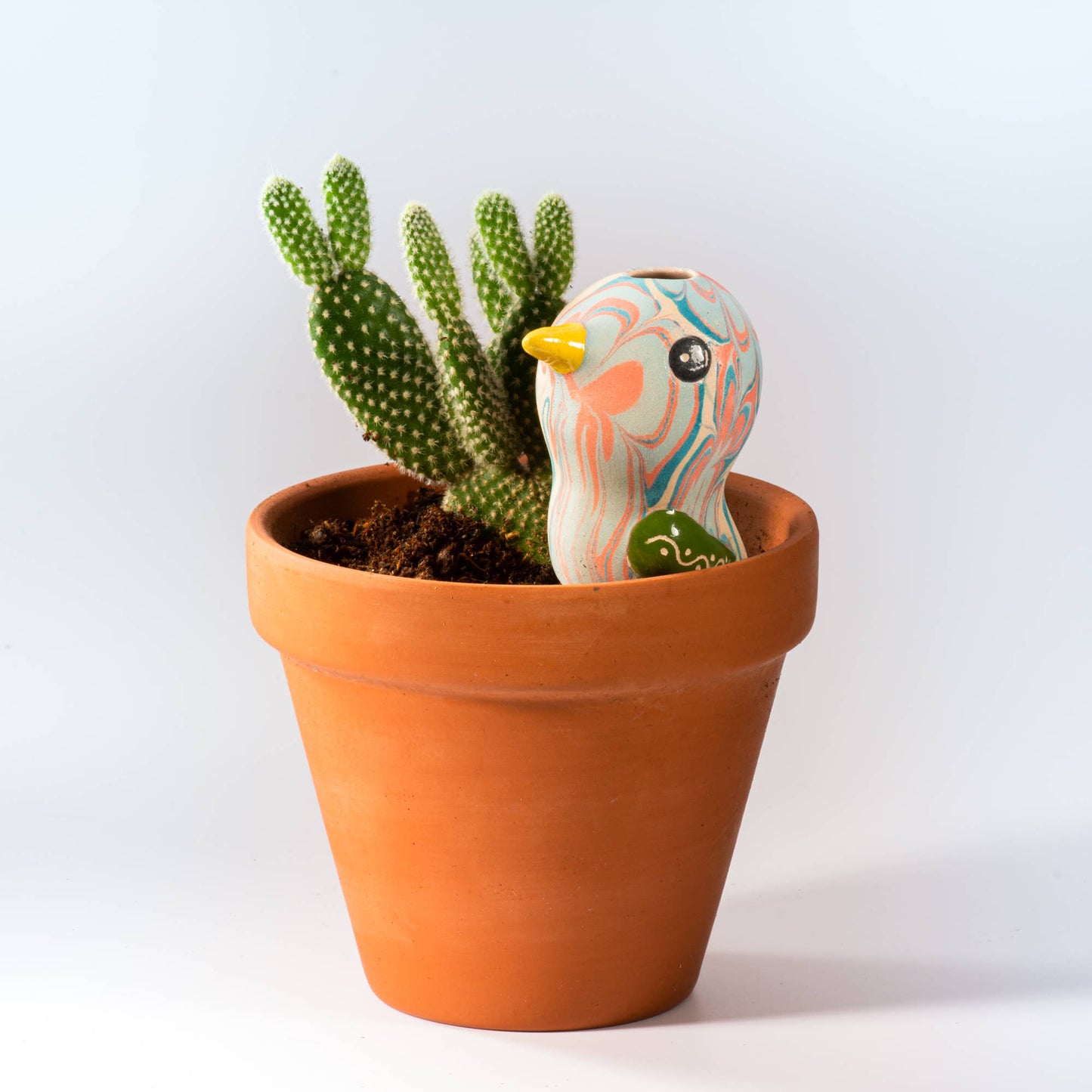 Marble Glazed Ceramic Plant Dripper - Bird