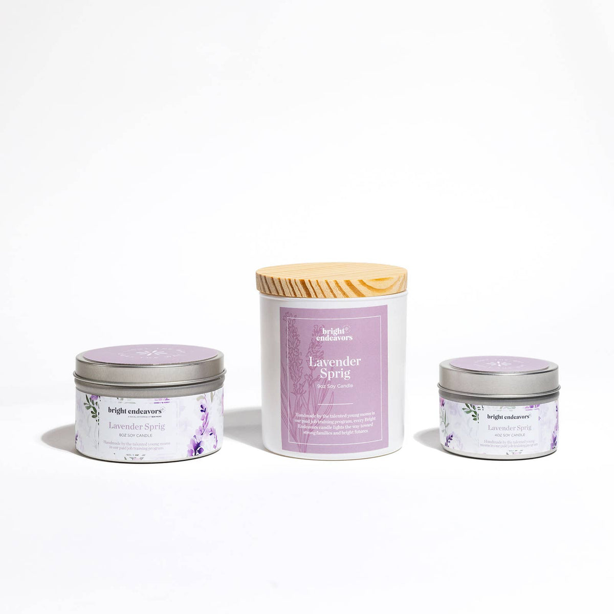 9oz Glass Soy Candle - Lavender Sprig