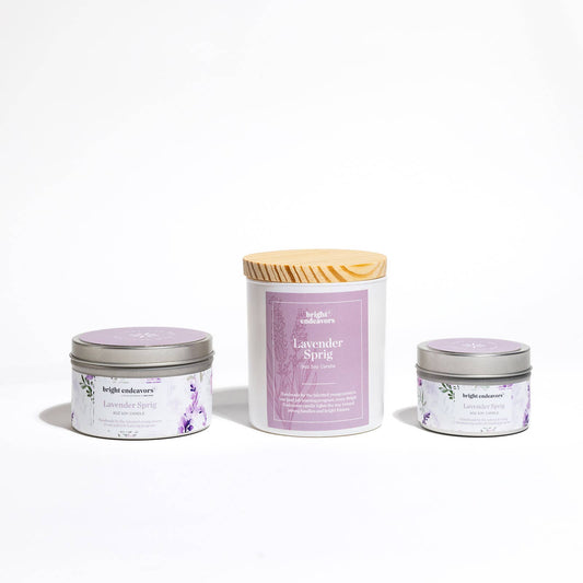 9oz Glass Soy Candle - Lavender Sprig