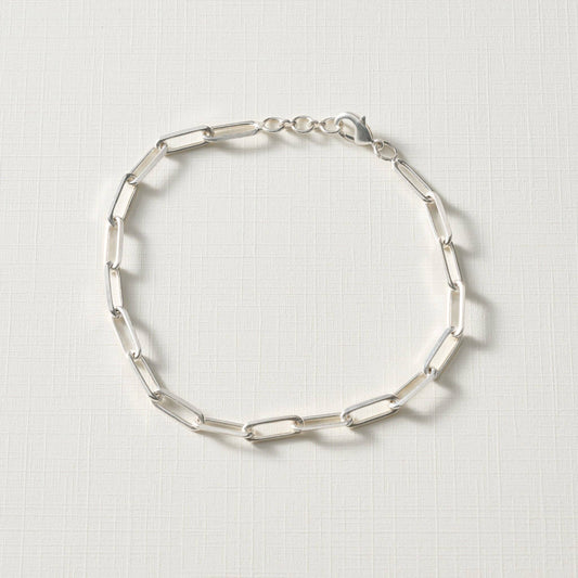 Sanvi Silver Tone Link Bracelet