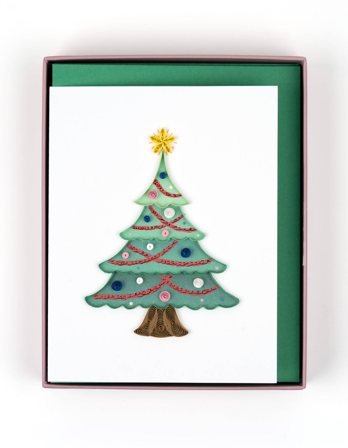 Quilled Christmas Trees Note Card Box Set