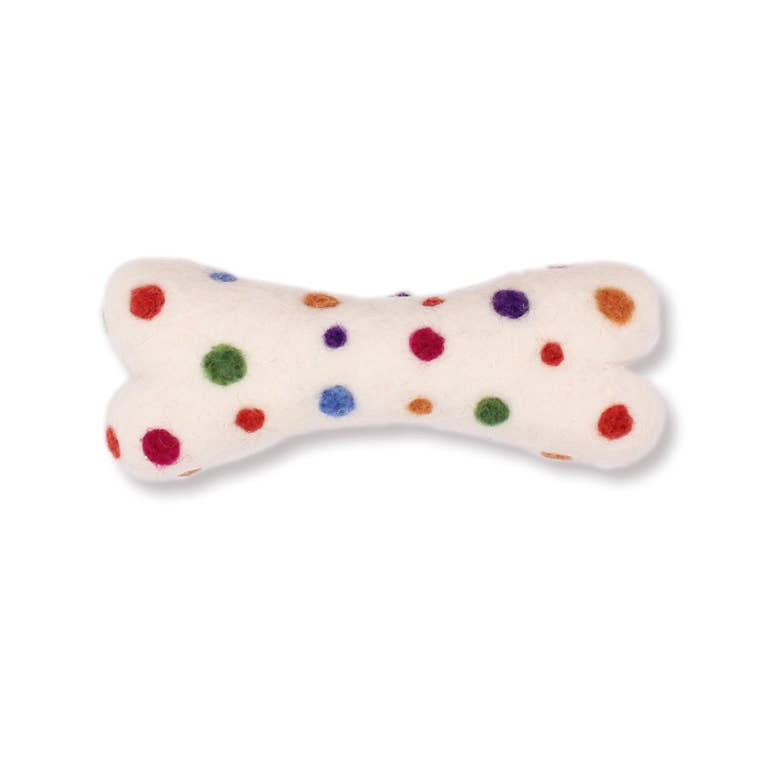 Patterned Eco Wool Dog Toys