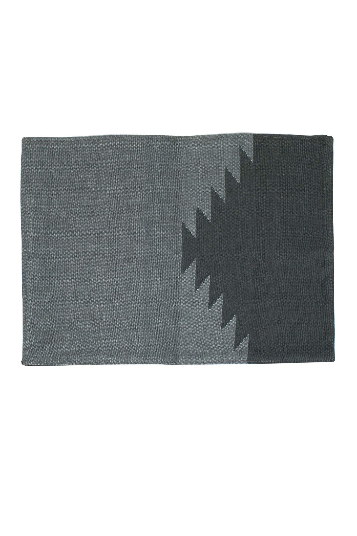 Placemat zig-zag M/2 Dhaka cttn 12x17 dk/lt teal