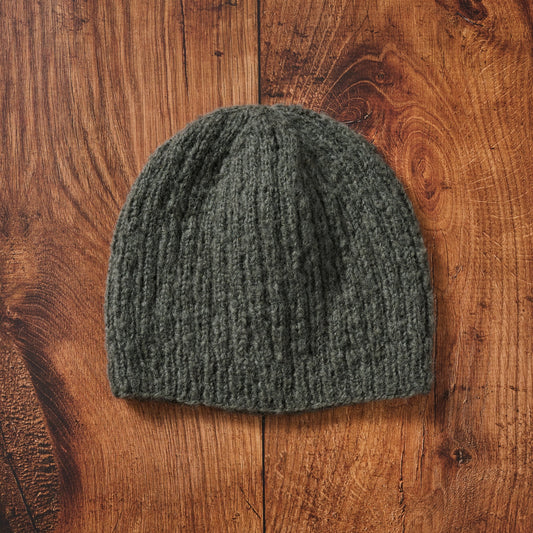 Hat knit wool/nylon 7H charcoal