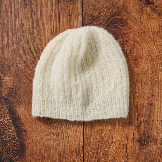 Hat knit wool/nylon 7H ivory