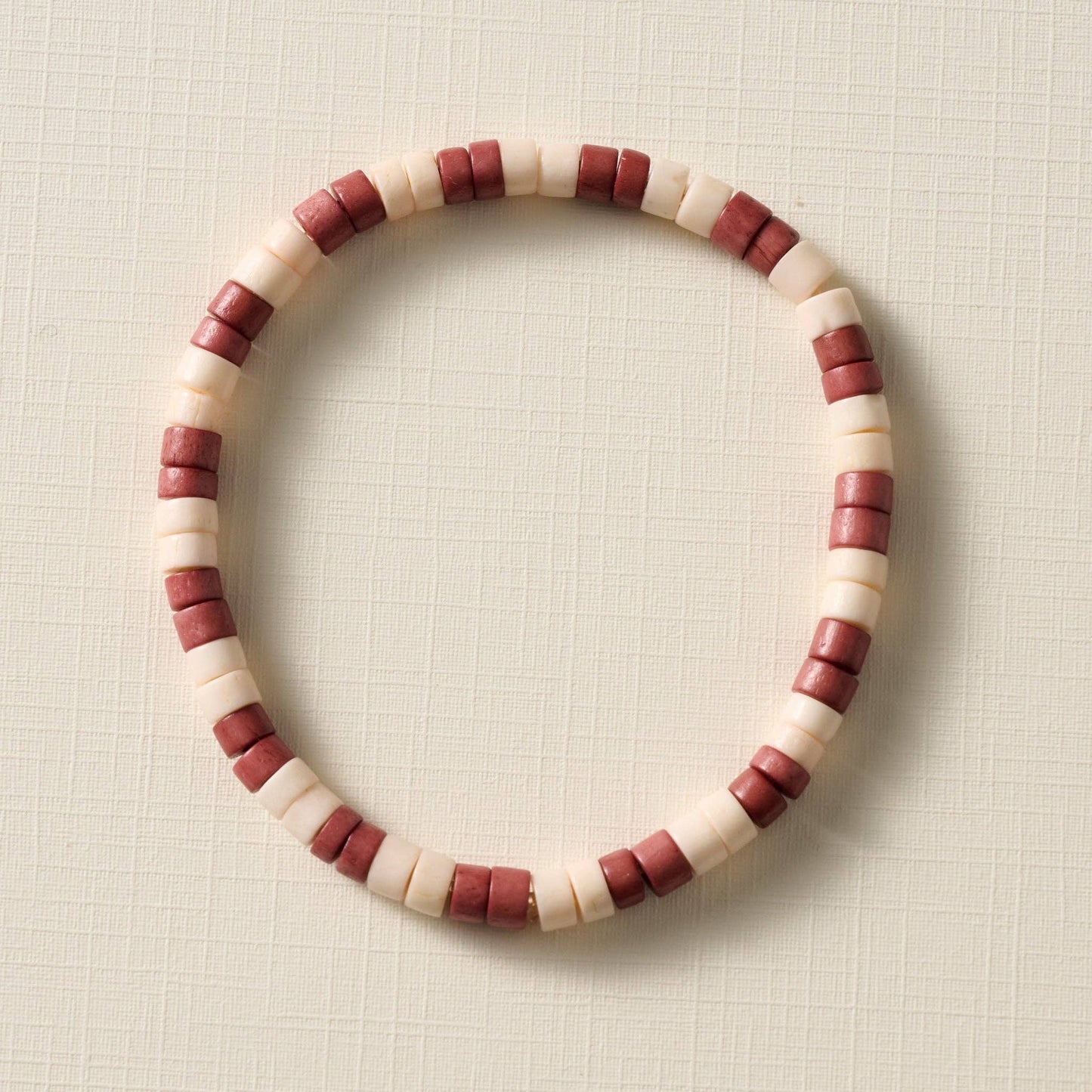 Thota Bone Bead Bracelet - Tan+Brown