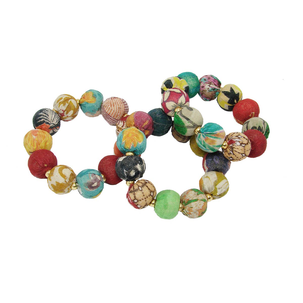 Large Kantha Bauble Bracelet