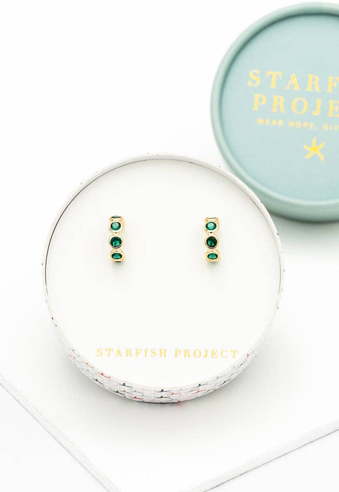 Jubilee Emerald Green Hoop Earrings