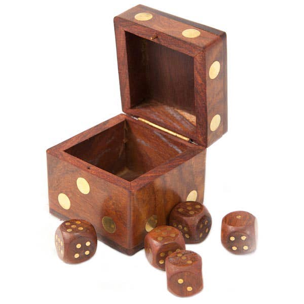 Wooden Dice Box Set (5)