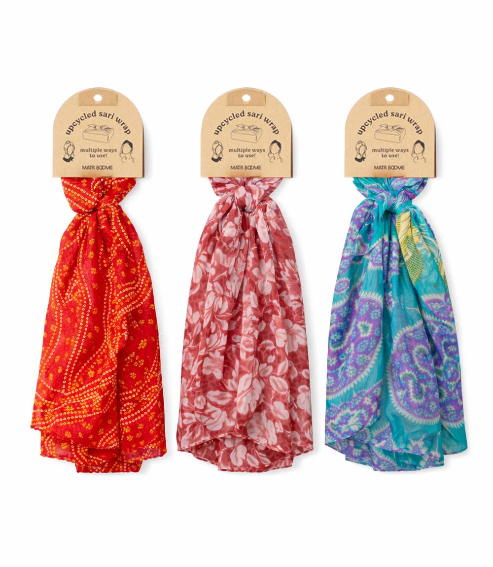 Sari Gift Wrap/Scarf – Assorted Upcycled Fabric