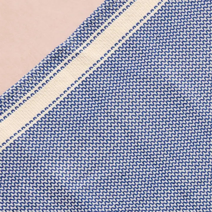 Matbakh Cotton Tea Towel - Blue w/ Tan