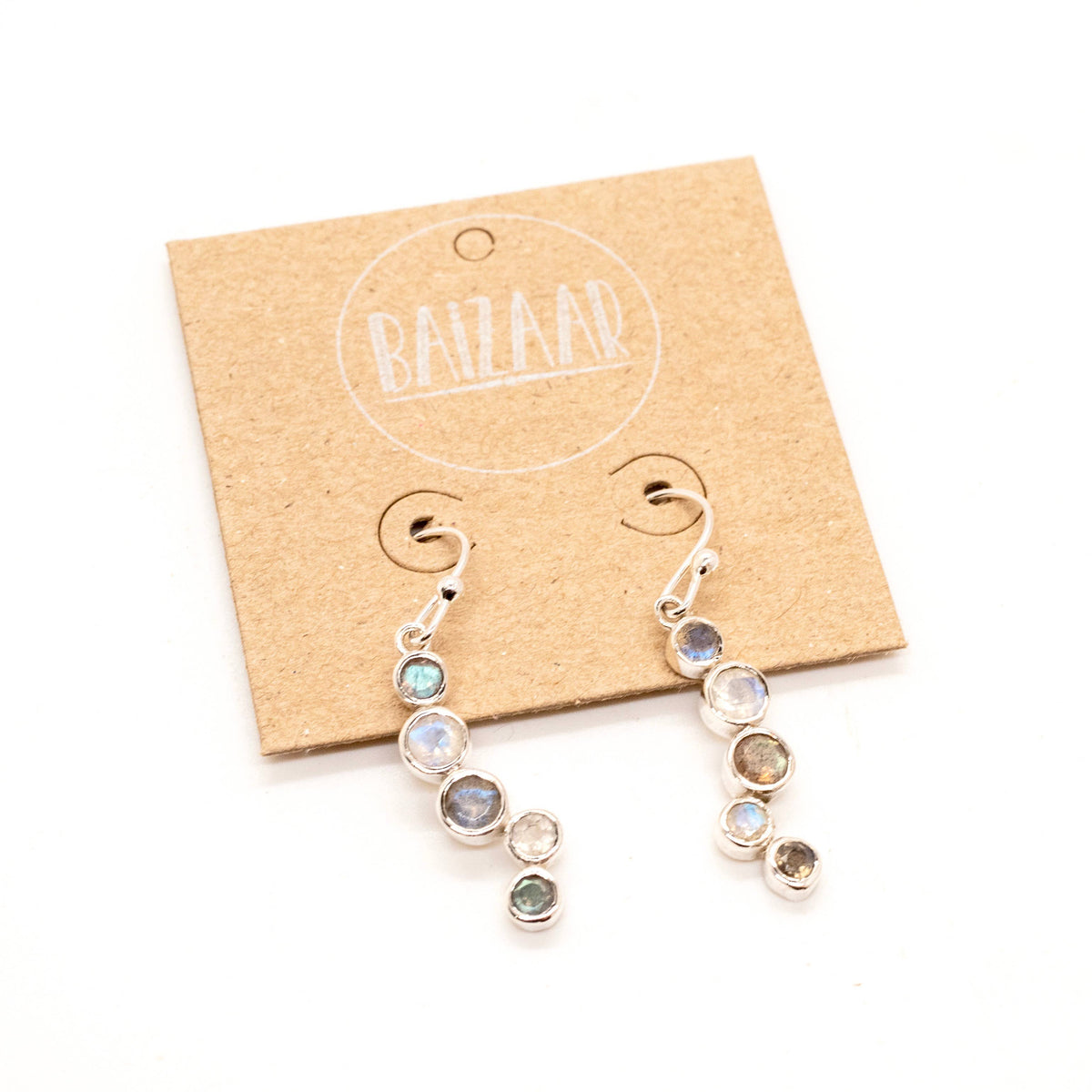 Sterling Silver Stone Trail Earring
