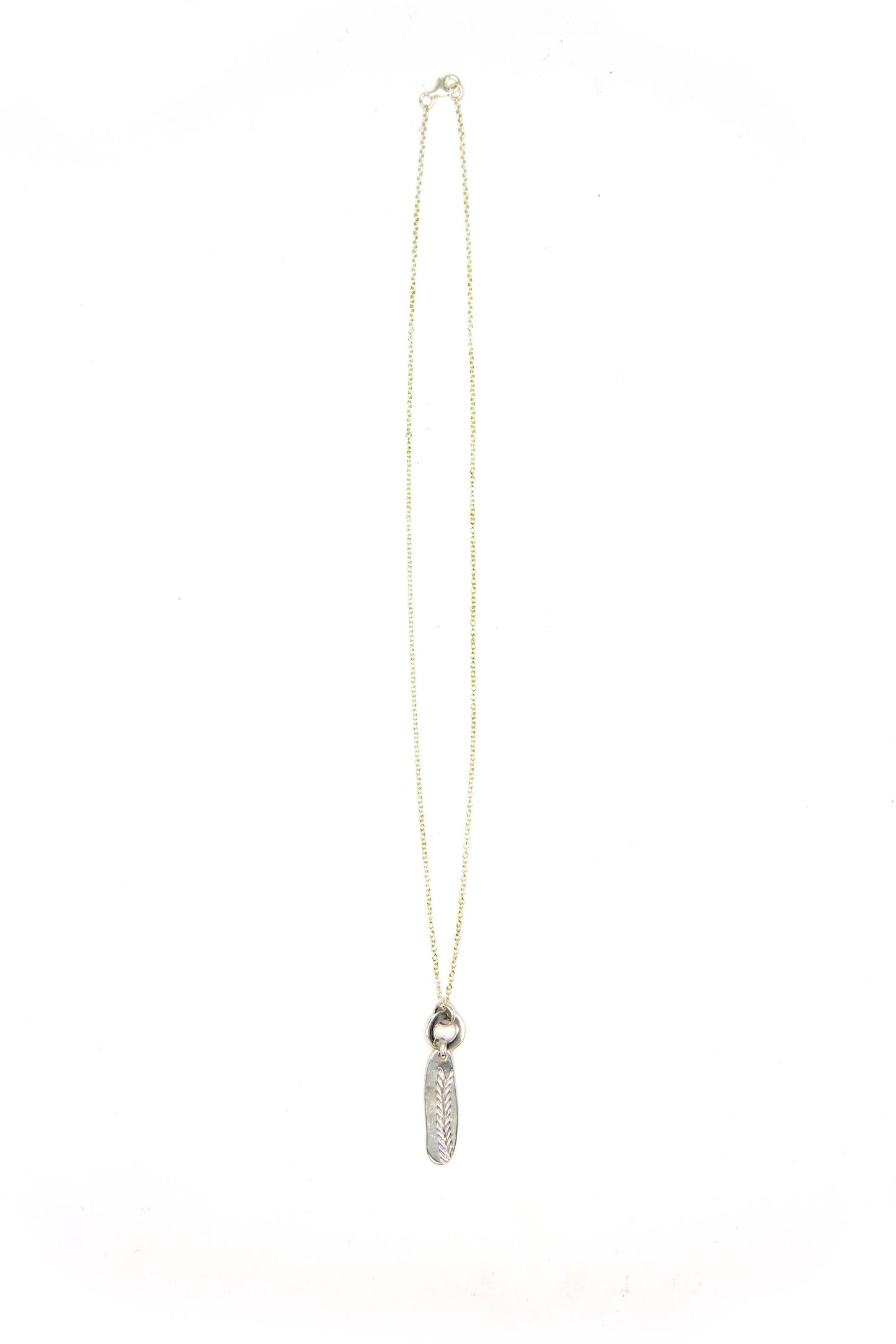 Wild Grass Sterling Silver Pendant Necklace