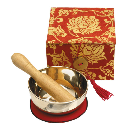 3" Red Lotus Meditation Bowl Box