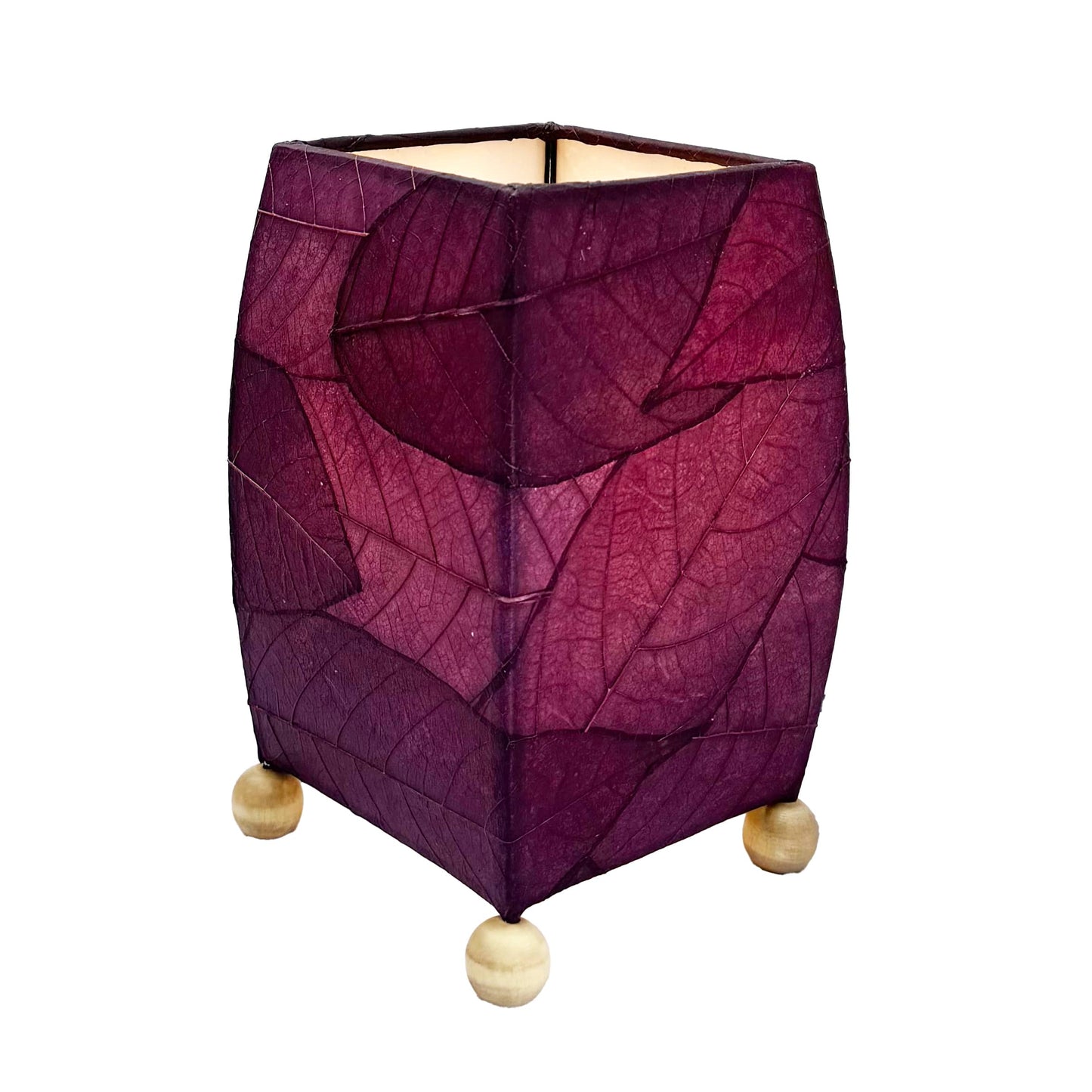 Mini Square Cocoa Leaf Lamp - Purple