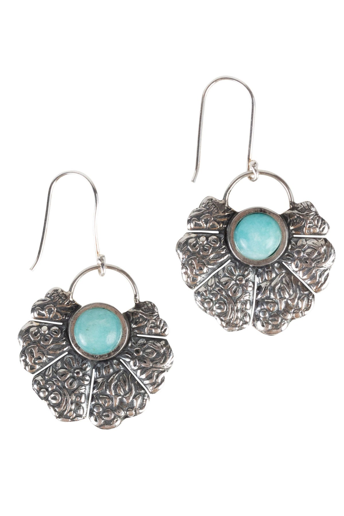 Amazonite Fan Earrings