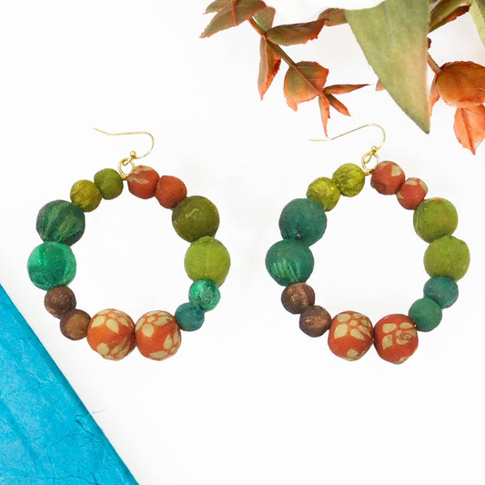 Kantha Autumnal Hoops