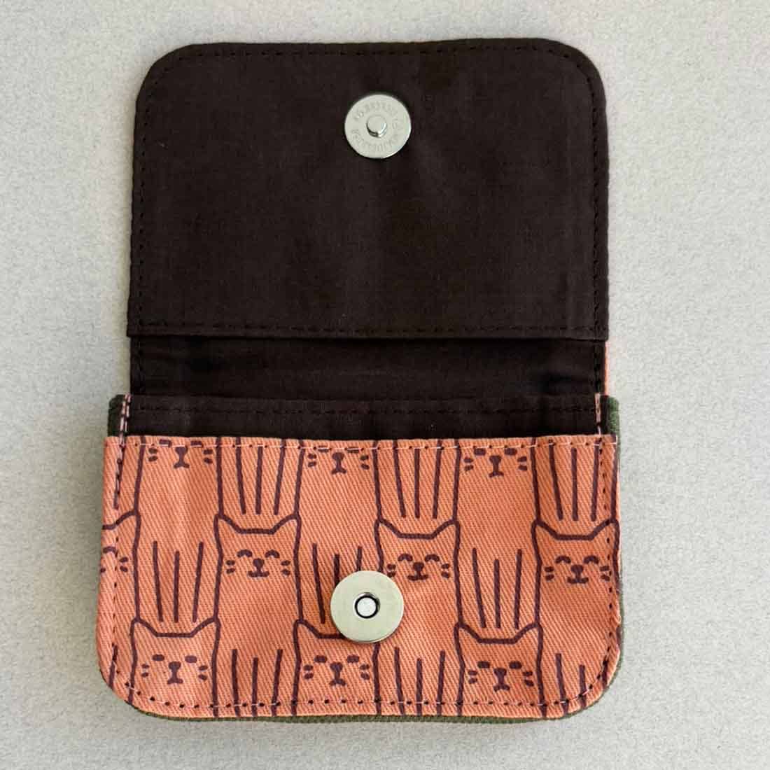 Cotton Canvas Cardholders - Cat Prints