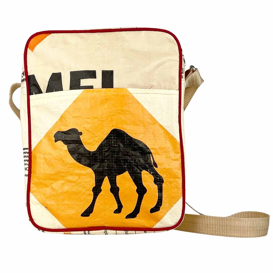 Recycled Cement Bag - Crossbody / Camel