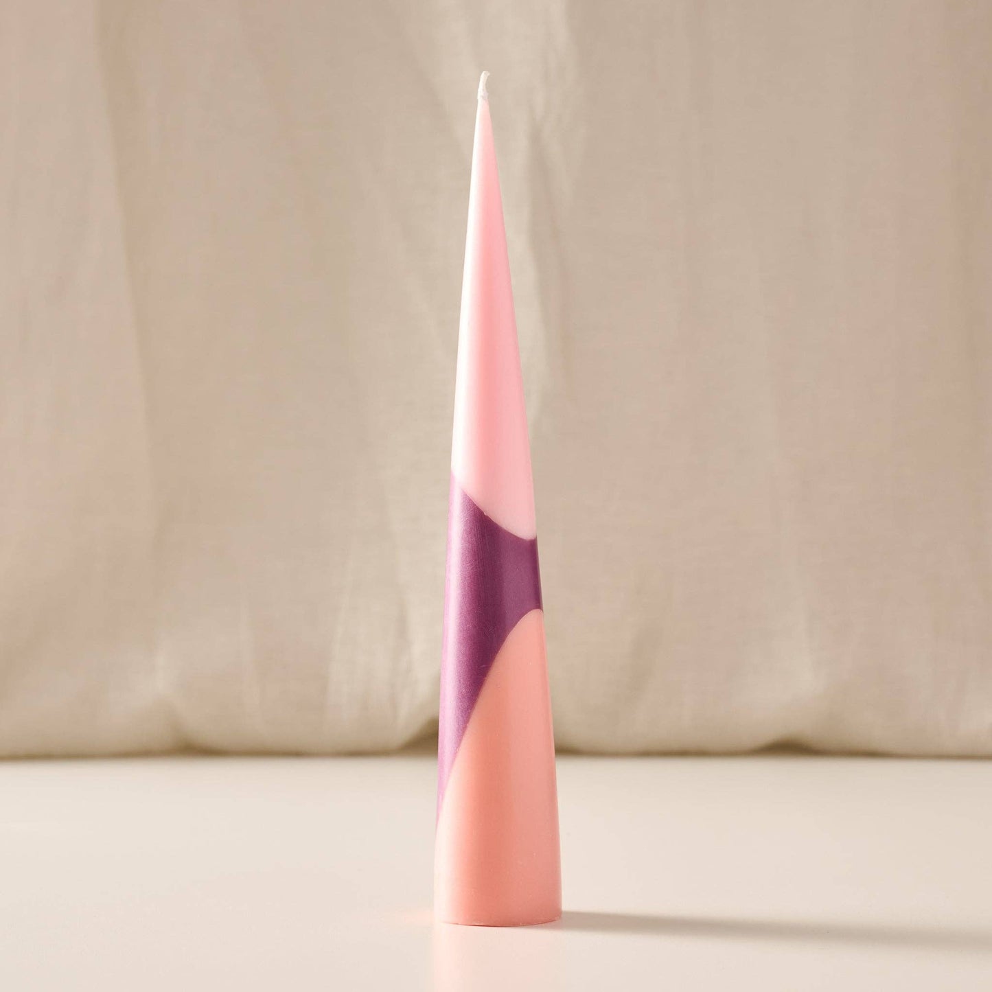 Esuk Berry Striped Palm Wax Cone Candle
