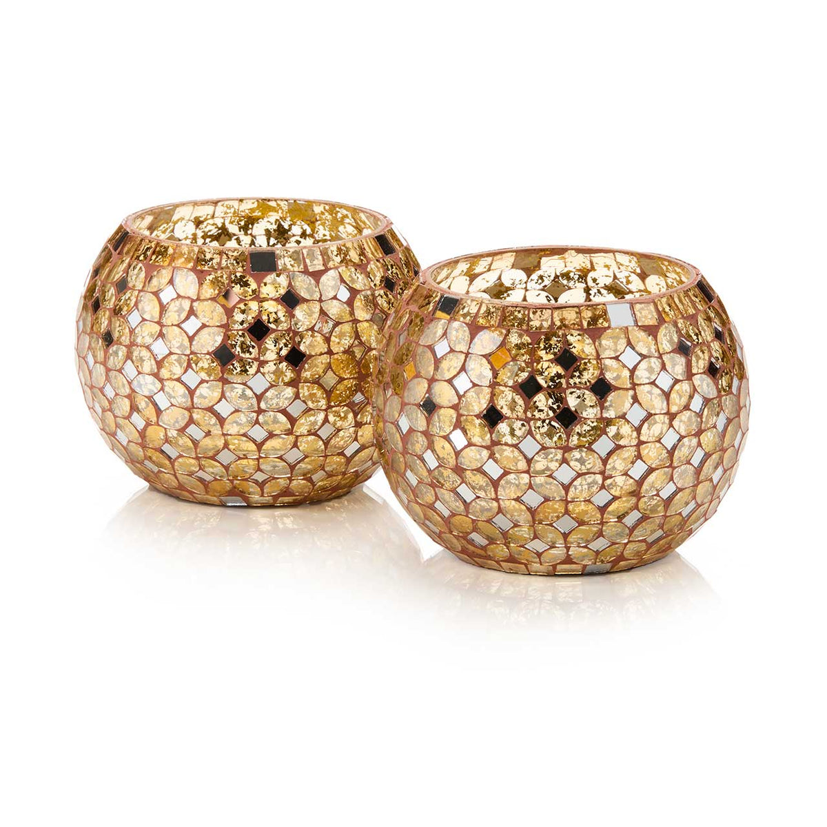 Amber Mosaic Candle Holder