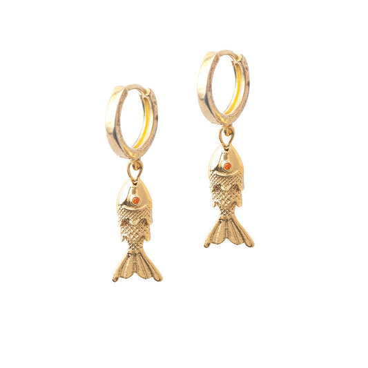 Fish Huggie Hoop Earrings