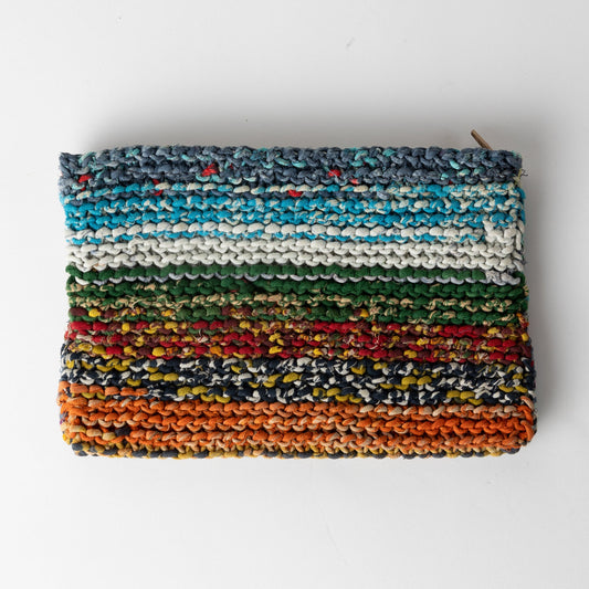 Bag drop in/cosmetic knit sari/mtl 8Wx5H asst