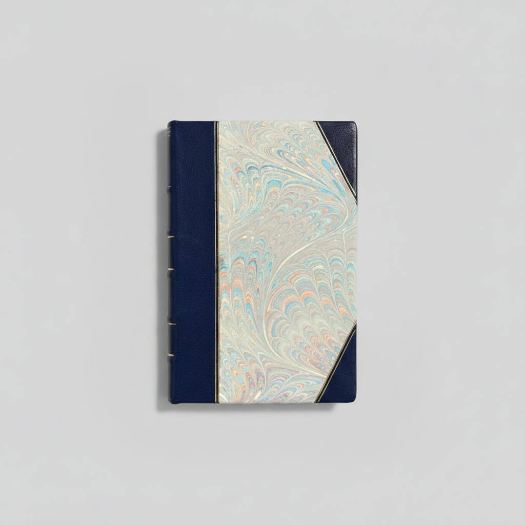 Marbled Paper Journal - Navy