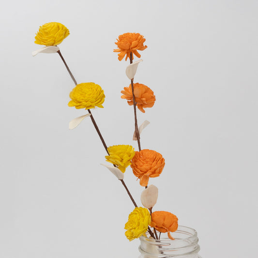 Sada Shola Wood Flower Collection - Citrine
