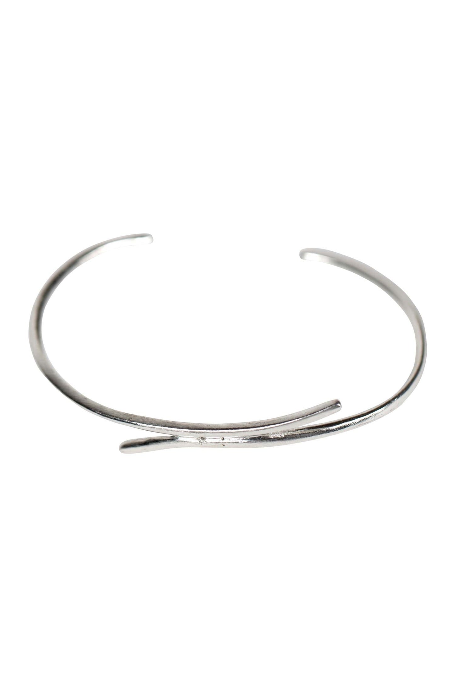 Bracelet overlap band metal 2.5D silver