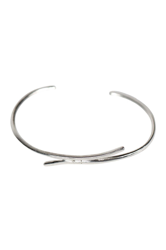 Bracelet overlap band metal 2.5D silver
