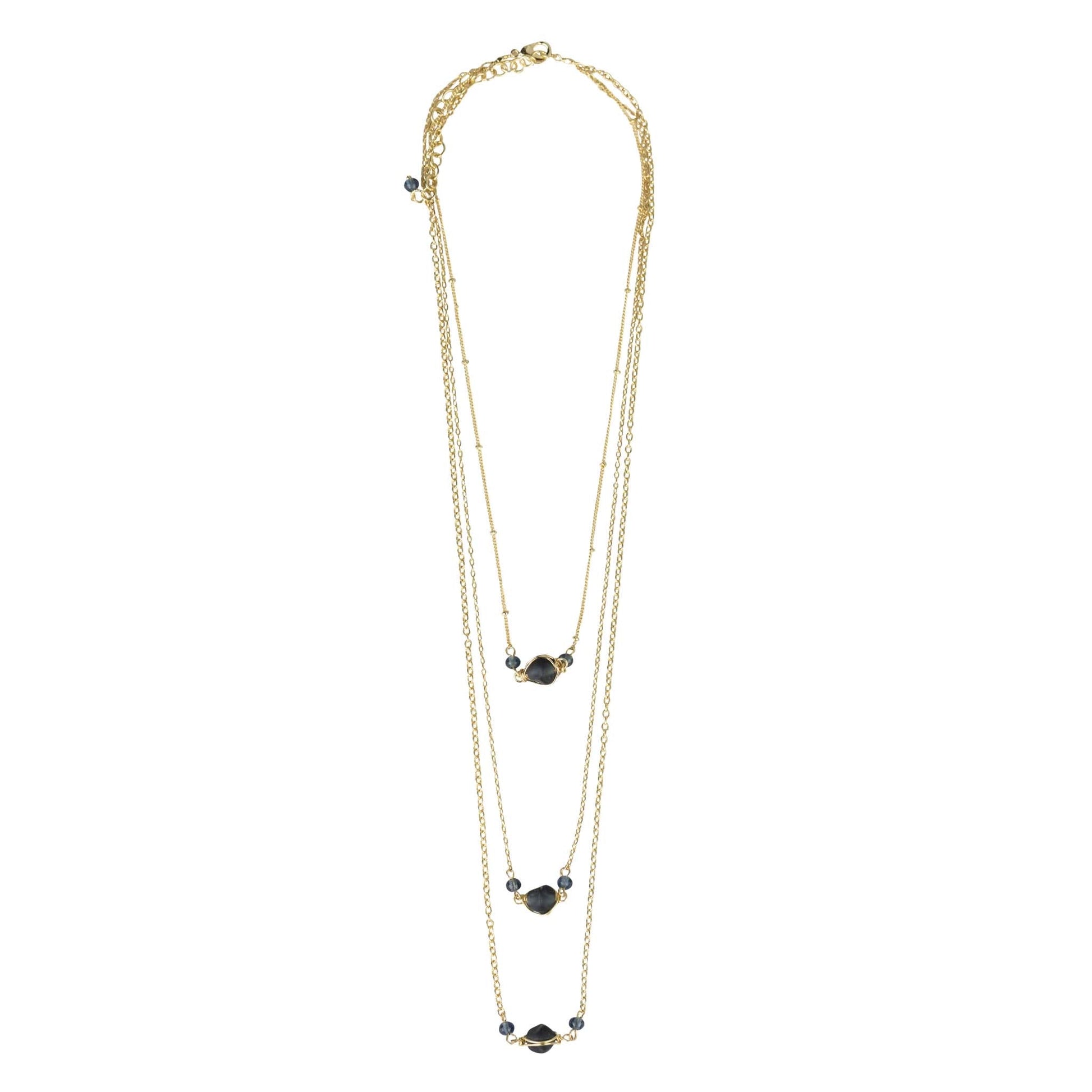 Blue Starry Tiered Necklace - Default Title (6830530)