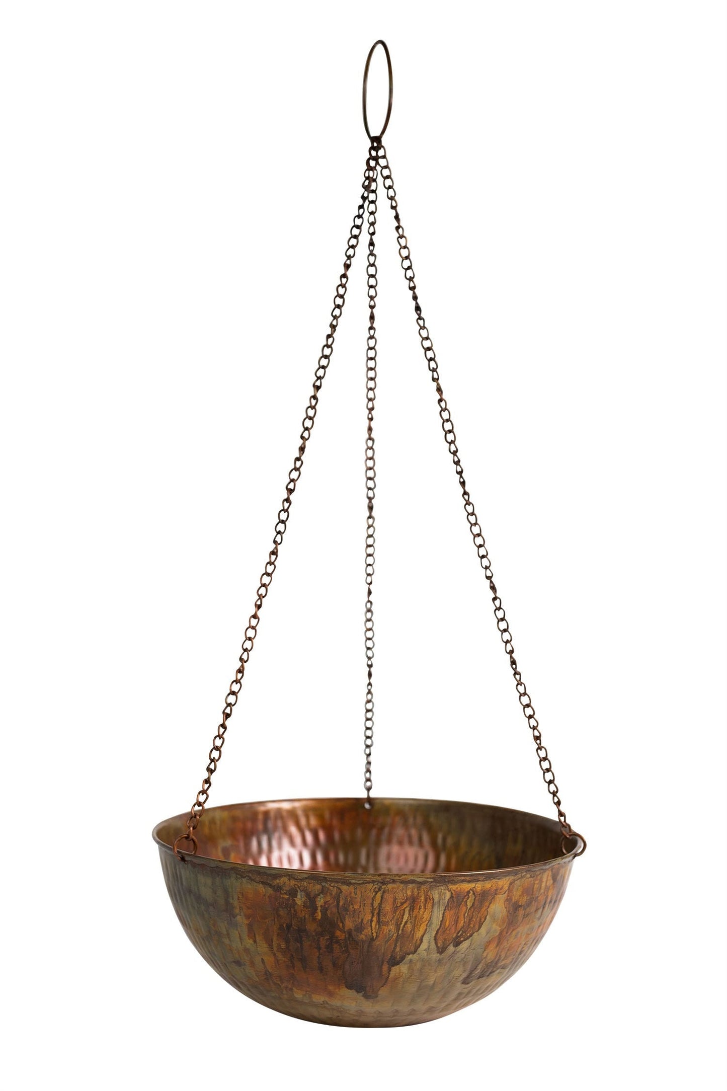 Planter hanging metal 11Dx5Hx27H copper