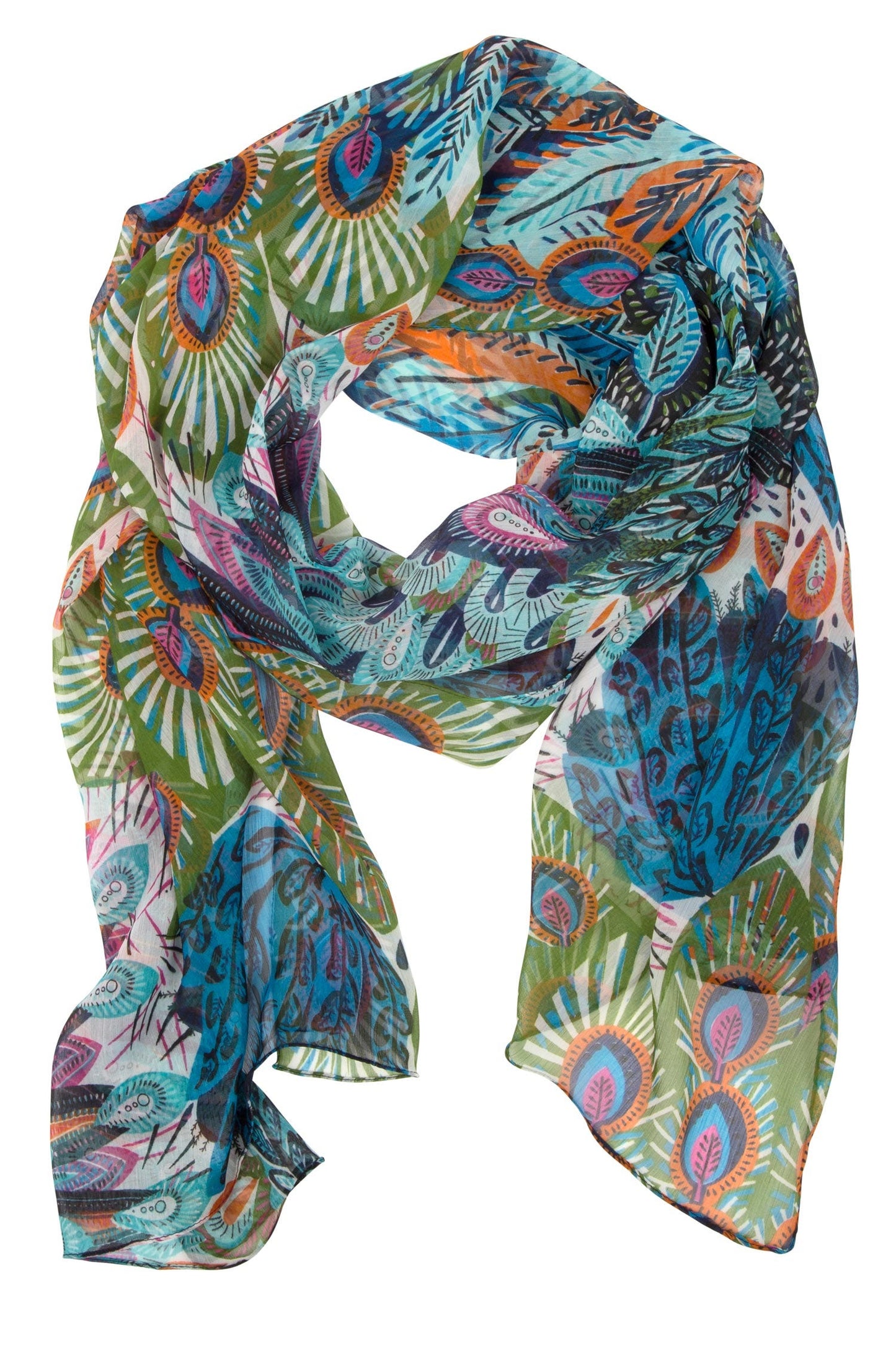 Peacock Pattern Scarf