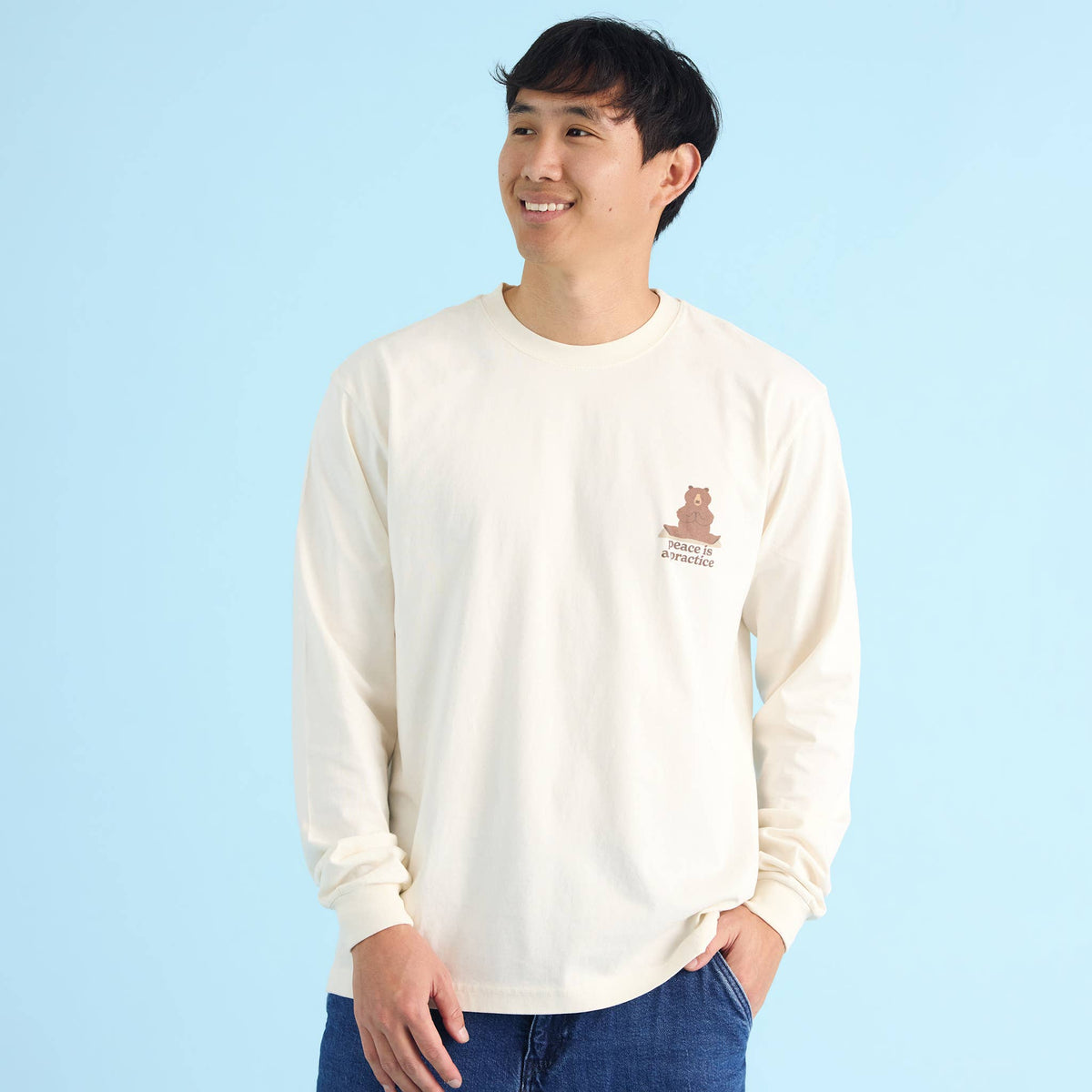 Peace is a Practice Long Sleeve T-Shirt | Organic Cotton
