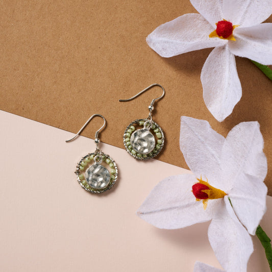 Hara Beaded Disc Earrings