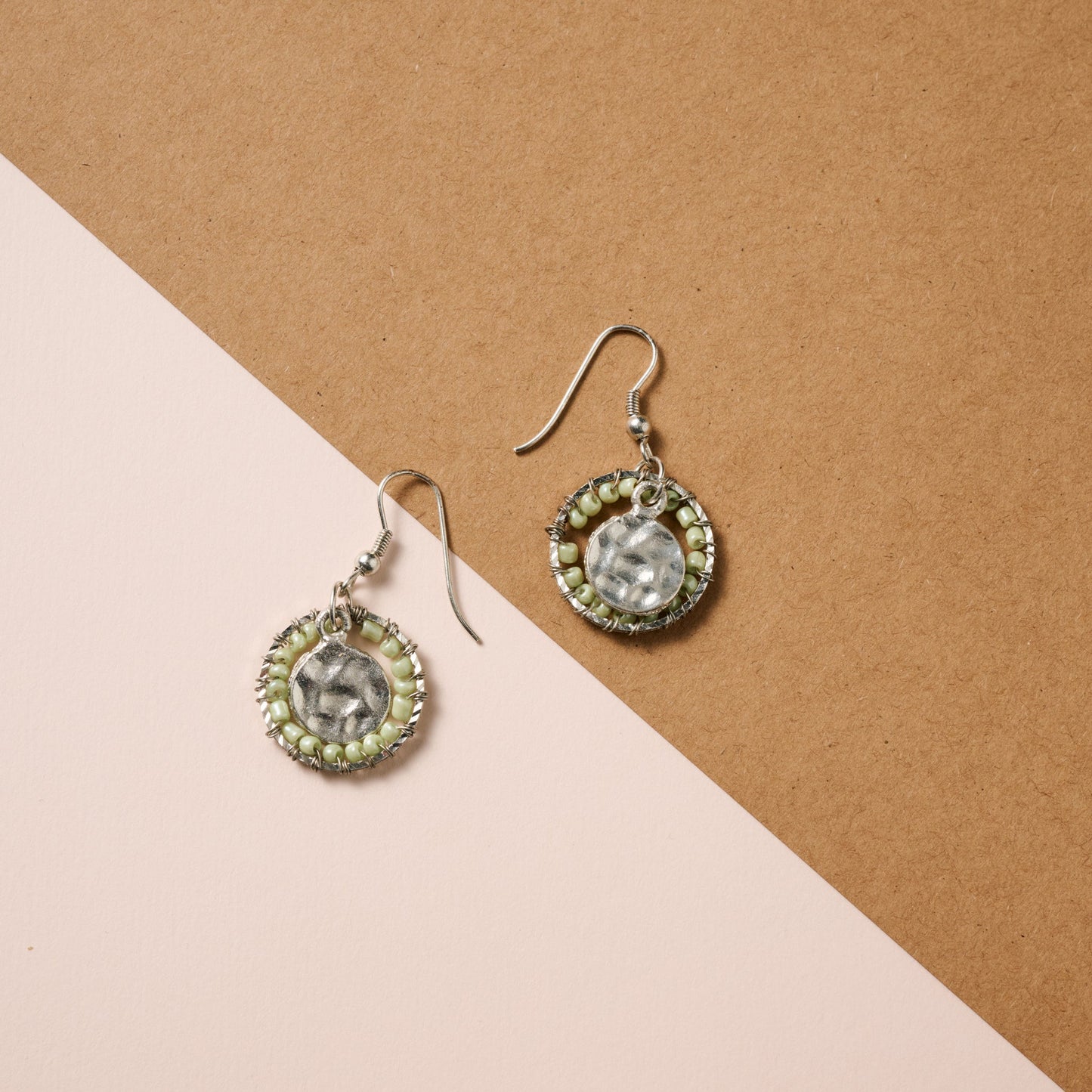 Hara Beaded Disc Earrings