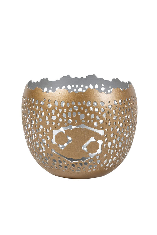 Candleholder Cancer w/bag/t-light mtl 4Dx3