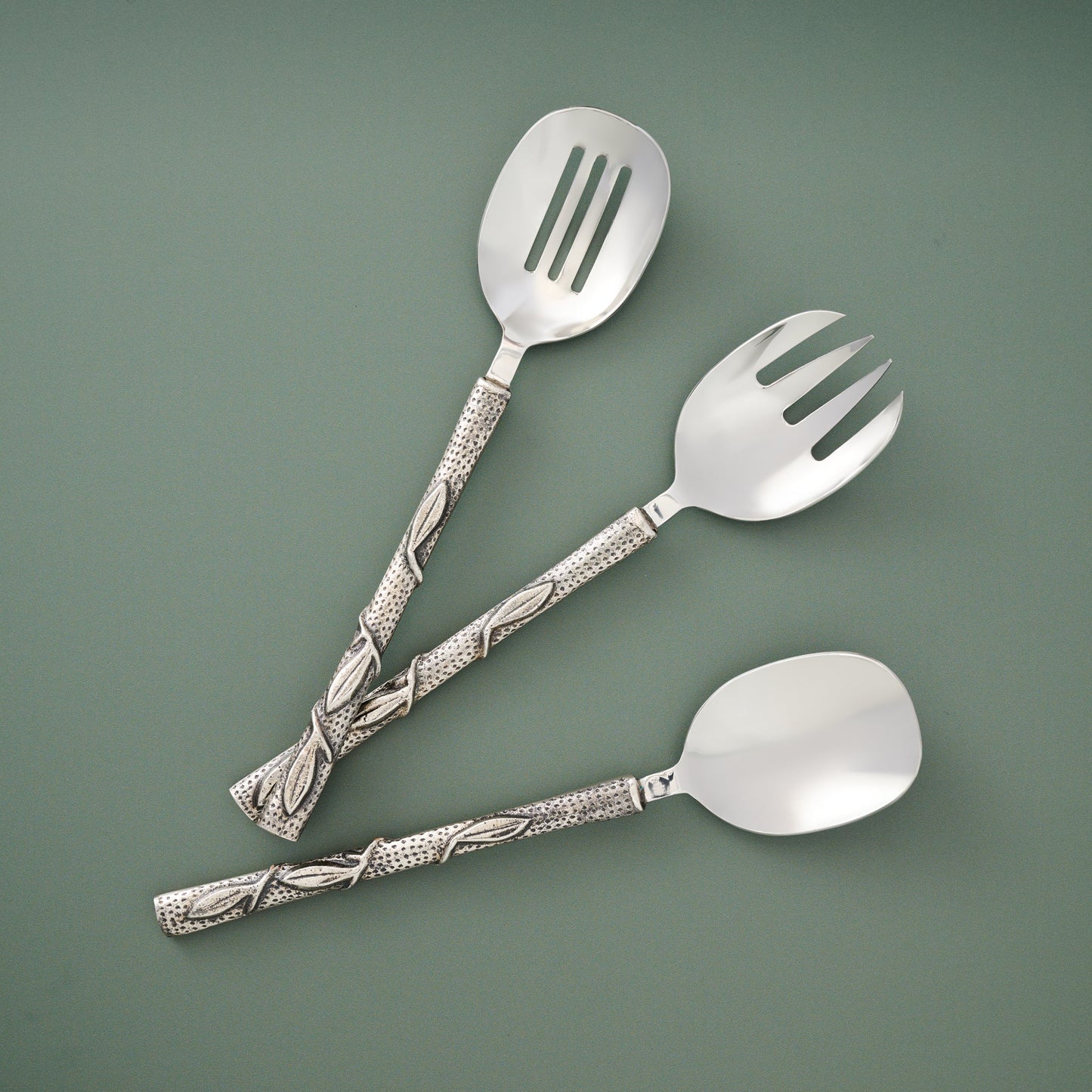 Utensils serve S/3 branch s-steel/alum 11.5L silv