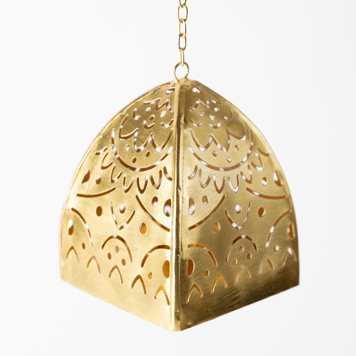 Incense holder hanging lantern iron 3SQx4.25H br